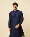 Dark Blue Sequined Embroidered Bel Buti Patterned Kurta Set